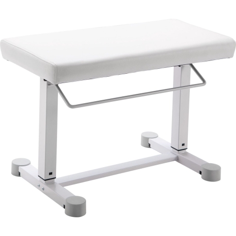 K&M Uplift 14080 weiß Klavierbank mit Gasdruckfeder, Kunstleder,Höhe 450 - 610mm