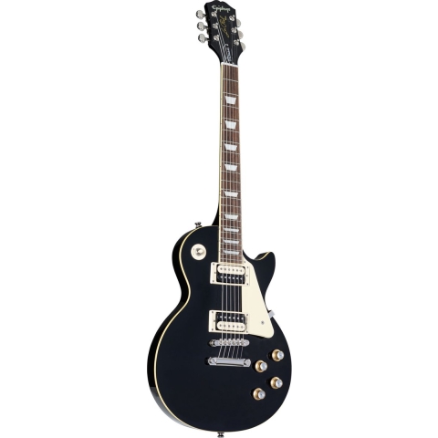Epiphone Les Paul Classic Ebony B-Ware, reparierter Halsbruch