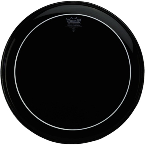 Remo 18" Pinstripe ebony Tomfell doppellagig schwarz