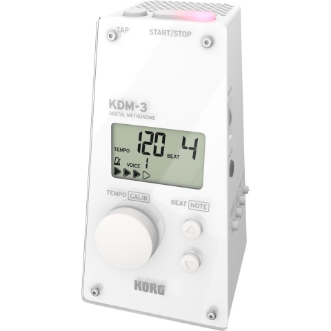 Korg KDM-3WH Digital-Metronom, großer Speaker, Volumenregler, 8 Metronomsounds