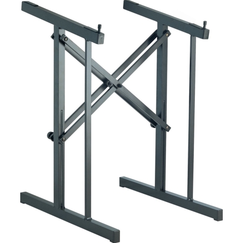 K&M 42040 Mixerständer - schwarz 10° neigbare Auflagen, mit Gummi beklebt
