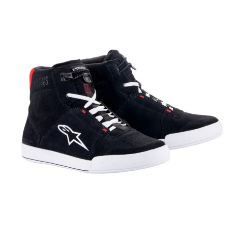 ALPINESTARS Chrome Shoes, Motorcycle, Black-White-Bright Red