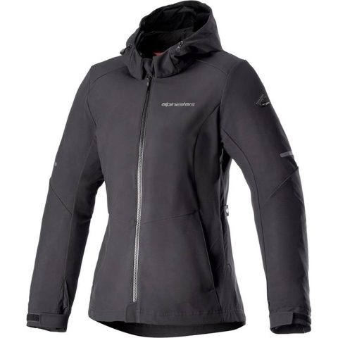 ALPINESTARS Stella Neo Waterproof Hoodie, Women's textile motorcycle jacket, Black-Black