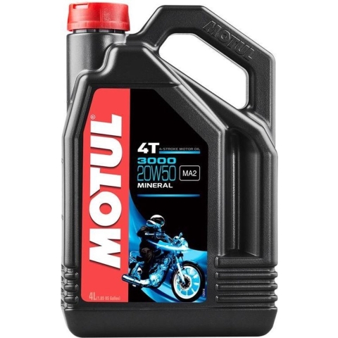 MOTUL 20W-50 mineral 3000, Engine oil 4T, 4 litres