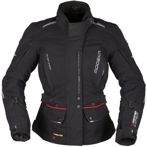 MODEKA Viper LT Lady Jacket, Women's textile motorcycle, Black