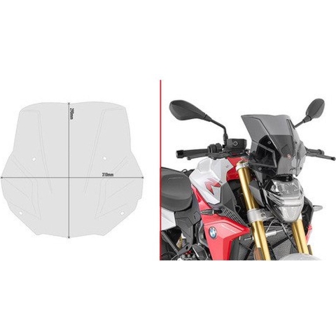GIVI Windshield, for motorcycles and scooters, 5139S w/o mounting kit