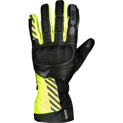 IXS Glasgow-ST 2.0, Mid-season motorcycle gloves, Black Neon yellow