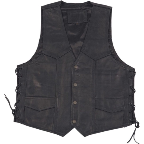 MODEKA Biker Vest, for the motorcyclist, Black