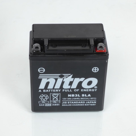 NITRO Sealed battery maintenance free, Batteries for motorcycle & scooter, NB3L-SLA