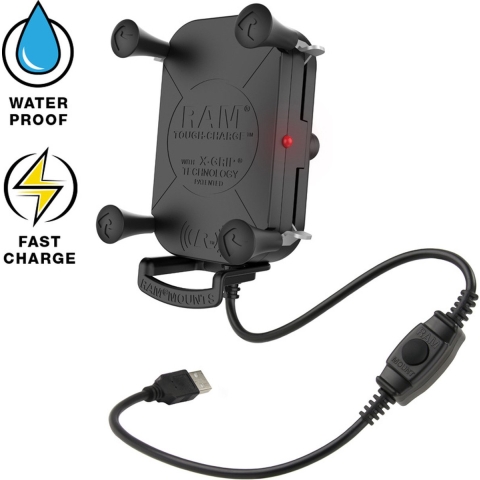 RAM MOUNTS Tough-Charge with X-Grip 10W Tech Wireless, Phone clamps and cases, RAM-HOL-UN12WB