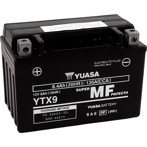 YUASA Sealed battery maintenance free, Batteries for motorcycle & scooter, YTX9