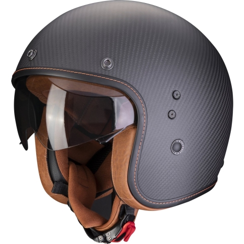 SCORPION Belfast Evo Carbon Matt, Jet helmet, Black