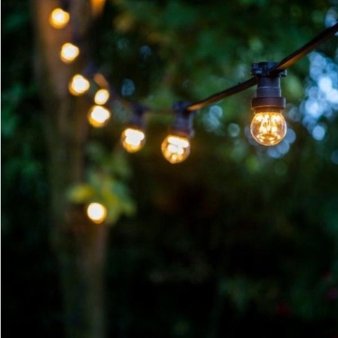 LED Party Girlande 50 x e27 Fassungen ohne Glühbirnen 25 m