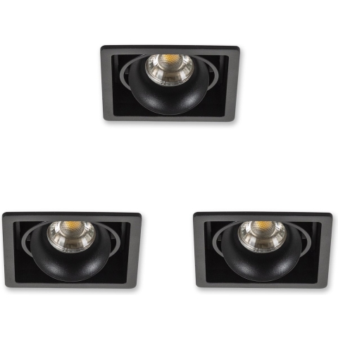 3er Set Bjorn 1 Quadratisch Schwarz