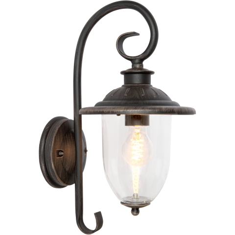 Elzas Wandleuchte Rustikal Braun