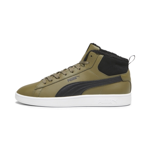 PUMA Smash 3.0 Mid WTR Sneakers, Schuhe, Olive Drab/Schwarz/Weiß, 40.5