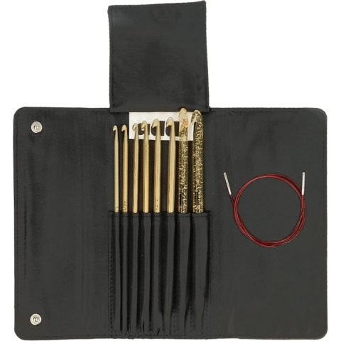 Addi Click Wechselhäkelnadel Set für tunesische Häkelarbeit 3.5-8mm 100cm - 8 Größen