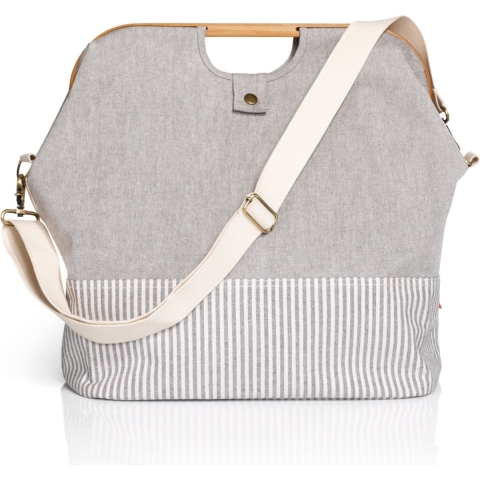 Prym Tasche/Wochenendtasche Canvas/Bambus Grau 40,5x25x45cm