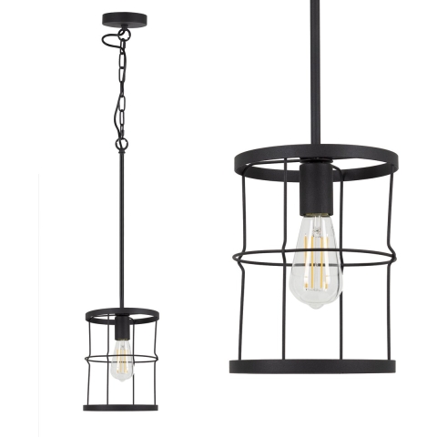 Hängeleuchte Benson Metall Schwarz