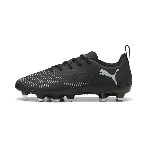 PUMA FUTURE 8 PLAY FG/AG Fußballschuhe Teenager, Schuhe, Schwarz/Cool Light Grau/Grün, 32.5