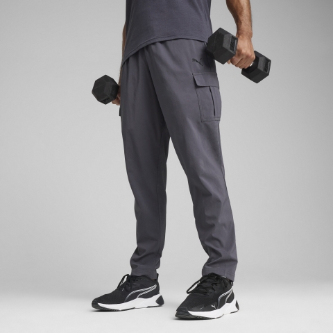 PUMA TAD TECH Gewebte Cargohose Herren, Kleidung, Galactic Grau, S