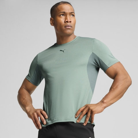 PUMA CLOUDSPUN Weiches atmungsaktives T-Shirt Herren, Kleidung, Grün Moon Heather, L