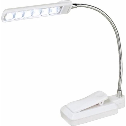 Kleiber Mini LED Clip-Lampe Flexibel Weiß/Silber 18cm