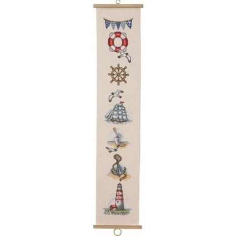 Permin Stickereiset Maritime Glockenschnur 18x90cm