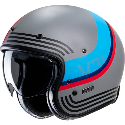 HJC V31 Byron, Jet helmet, Matt Grey Blue