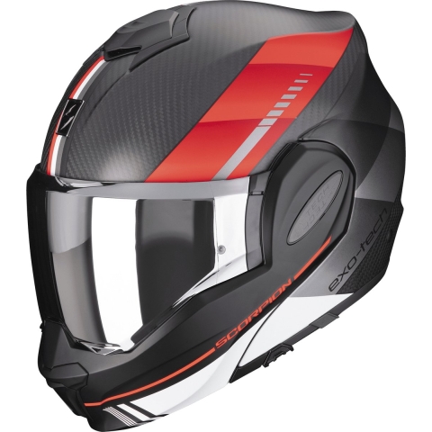 SCORPION EXO-Tech Evo Carbon Solid Matt, Modular helmet, Black