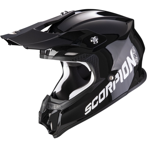 SCORPION VX-16 Evo Air Solid, Motocross helmet, Black-White