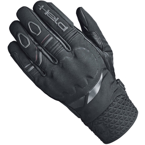 HELD Bilbao WP, Mid-season motorcycle gloves, Black