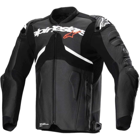 ALPINESTARS Atem V5 Jacket, Men's leather motorcycle, Black-White