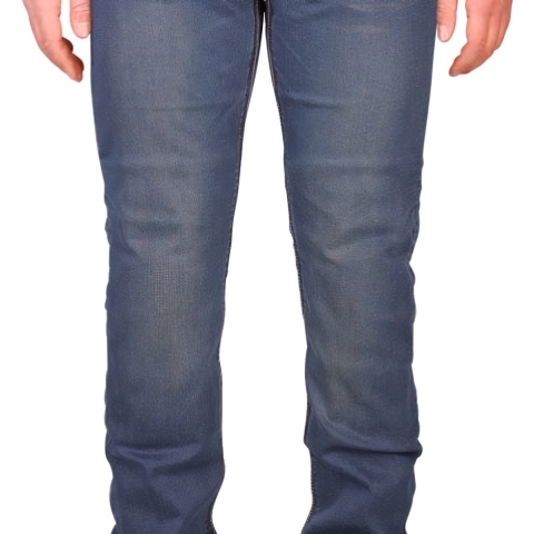 MODEKA Glenn Slim, Men's motorcycle jeans, Soft Wash Light Blue Length 32