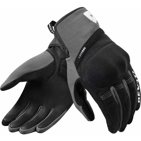 REV'IT! Mosca 2, Motorcycle summer gloves, Black Grey