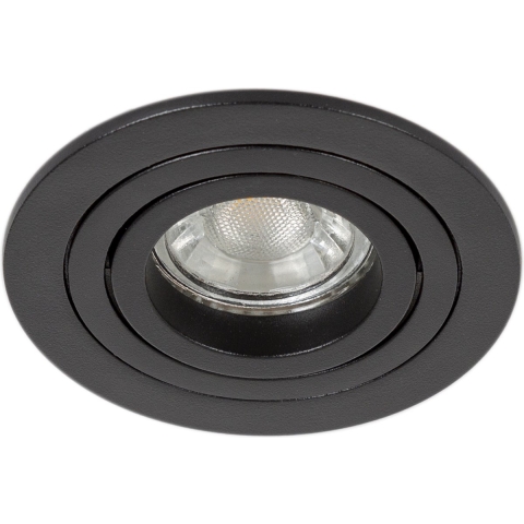 Satz von 10 Lune runde Einbaustrahler Schwarz