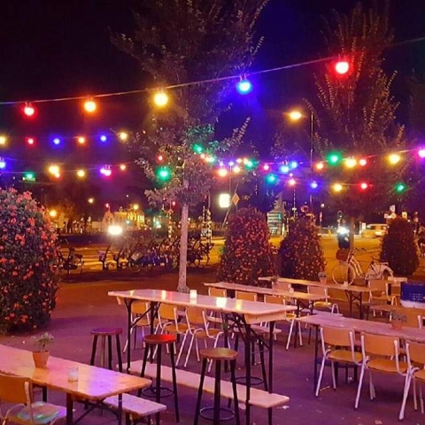 Patio Lichterkette Farbe 10m mit 12 LED