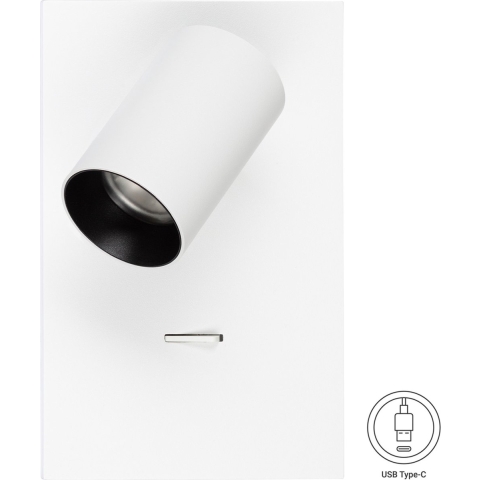 Leselamp wandleuchte Mila weiß USB