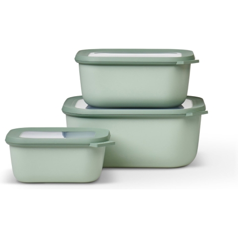Multischale Cirqula rechteckig 3-teiliges Set (750 1500 3000) Nordischer Salbei