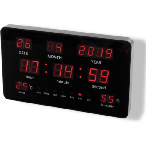 Wanduhr mit LED-Anzeige