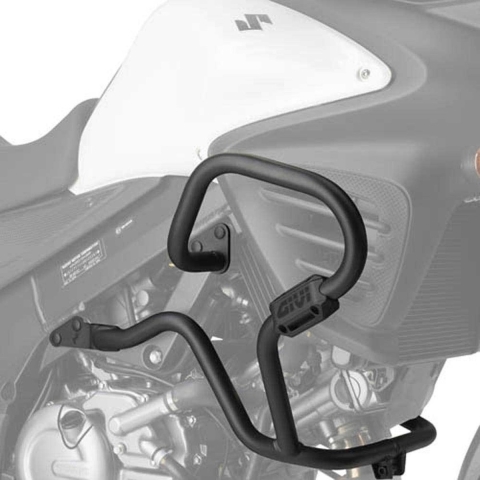 GIVI Crash bar, bars for motorcycles, TN532 Black powder-coated steel lower