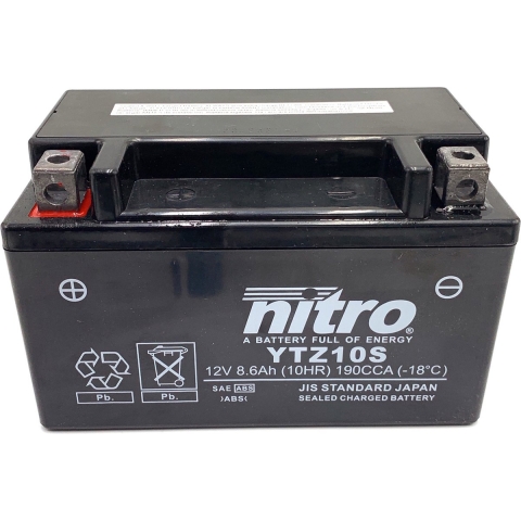 NITRO Sealed battery maintenance free, Batteries for motorcycle & scooter, NTZ10S-SLA