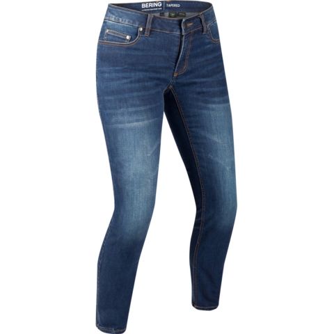 BERING Lady Trust Tapered, Women's motorcycle jeans, Blue washed