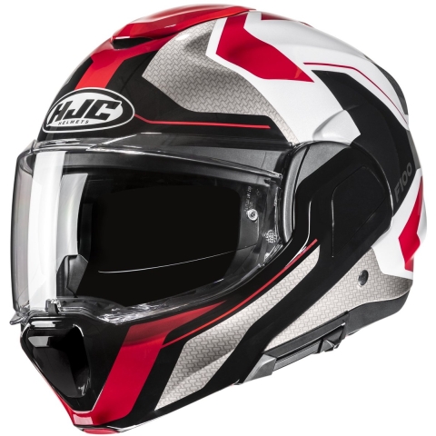 HJC F100 Bios, Modular helmet, White Red