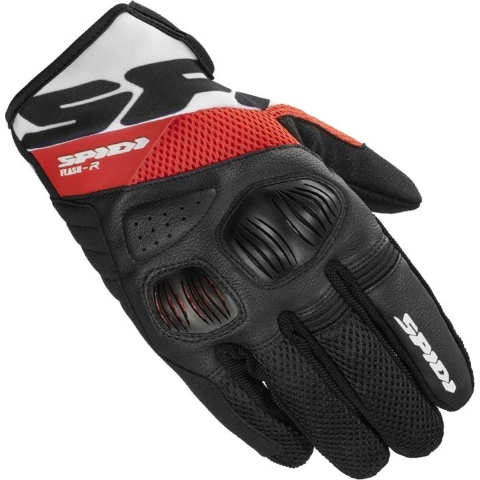 SPIDI Flash-R EVO, Motorcycle summer gloves, Black-Red-White