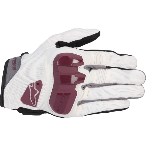 ALPINESTARS Chrome Women's Gloves, Motorcycle summer, Off White-Burgundy