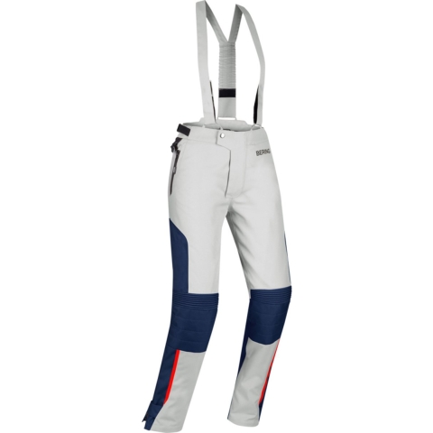 BERING Lady Siberia Pants, Women's textile motorcycle, Grey-Blue-Red