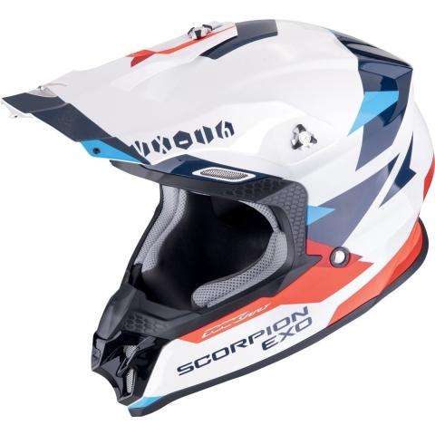 SCORPION VX-16 Evo Air Rod, Motocross helmet, White-Red-Blue