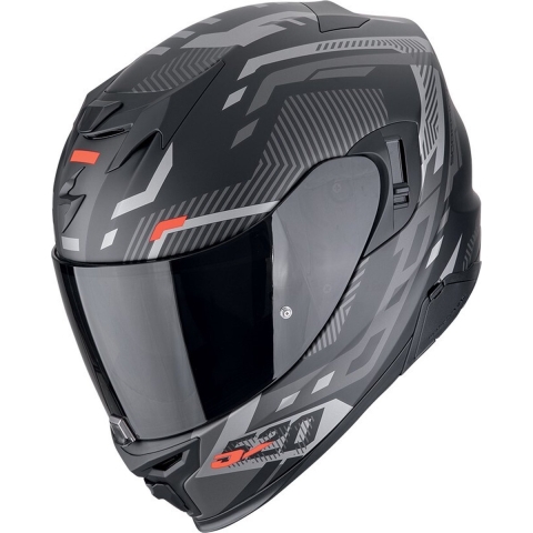 SCORPION EXO-520 Evo Air Ranka Matt, Full-face helmet, Black-Silver-Red