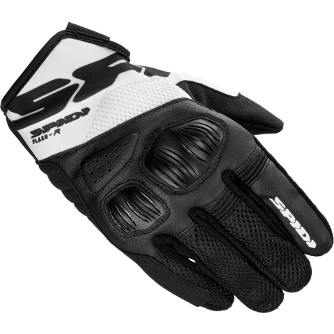SPIDI Flash-R EVO, Motorcycle summer gloves, Black-White